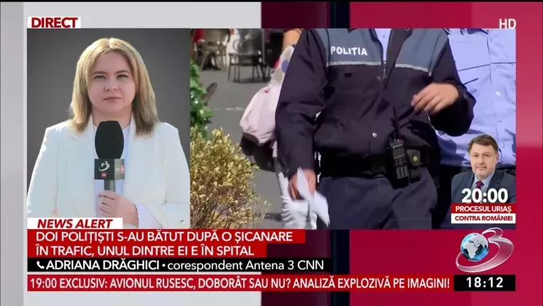 Doi politisti s-au batut pe o strada din Slatina, dupa o sicanare in trafic