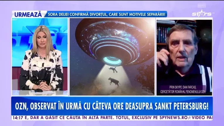 OZN, observat in urma cu cateva ore deasupra orasului Sankt Petersburg!