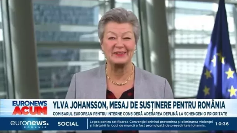 Ylva Johansson: Aderarea deplina la Schengen a Romaniei si bulgariei, o prioritate