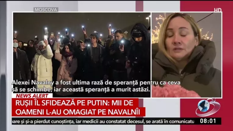 Zeci de oameni arestati la Mosova, dupa moartea lui Aleksei Navalnii